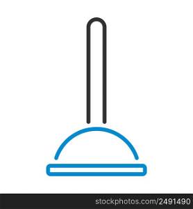 Plunger Icon. Editable Bold Outline With Color Fill Design. Vector Illustration.