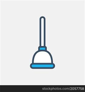 plunger icon vector filled color style