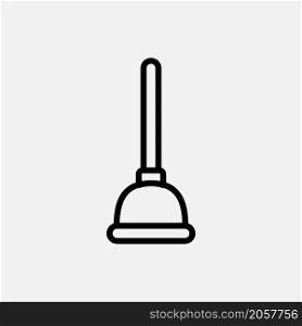 plunger icon vector line style