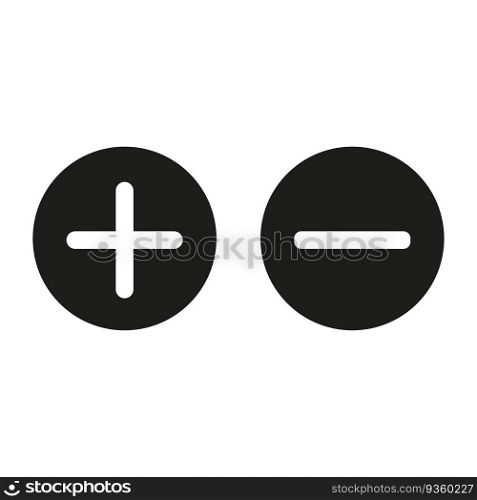 Plus and minus icon. Vector illustration. stock image. EPS 10.. Plus and minus icon. Vector illustration. stock image.