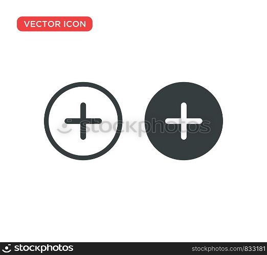 Plus Icon Vector Illustration Design