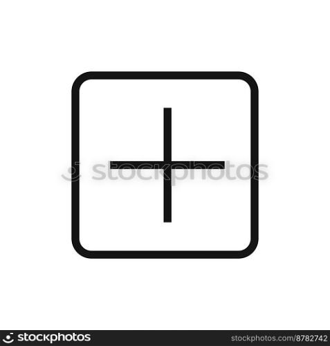Plus line icon isolated on white background. Black flat thin icon on modern outline style. Linear symbol and editable stroke. Simple and pixel perfect stroke vector illustration.