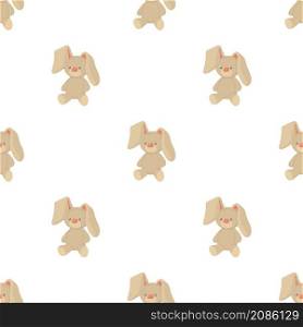 Plush toy bunny pattern seamless background texture repeat wallpaper geometric vector. Plush toy bunny pattern seamless vector