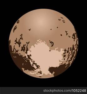 Pluto dwarf planet realistic. EPS8. Pluto dwarf planet