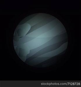 Pluto planet icon. Isometric of pluto planet vector icon for web design isolated on black background. Pluto planet icon, isometric style