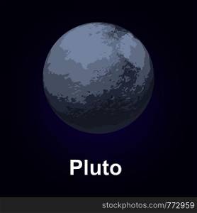 Pluton planet icon. Isometric of pluton planet vector icon for web design. Pluton planet icon, isometric style