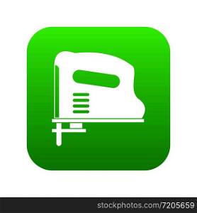 Pneumatic gun icon digital green for any design isolated on white vector illustration. Pneumatic gun icon digital green