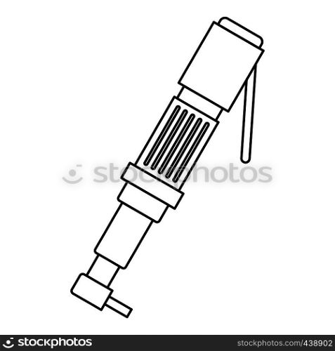 Pneumatic screwdriver icon in outline style isolated vector illustration. Pneumatic screwdriver icon outline