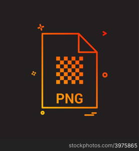 png file file extension file format icon vector design