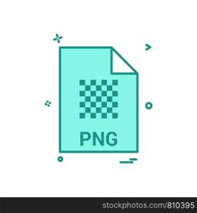 png file file extension file format icon vector design