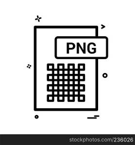 png file format icon vector design