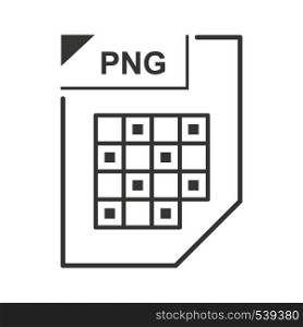 PNG file icon in cartoon style on a white background. PNG file icon, cartoon style