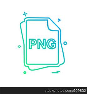 PNG file type icon design vector