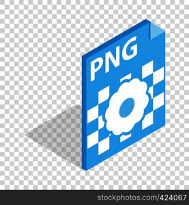 PNG image file extension isometric icon 3d on a transparent background vector illustration. PNG image file extension isometric icon
