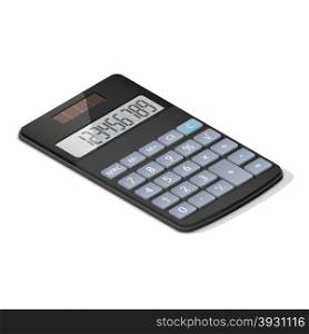 Pocket calculator detailed isometric icon. Pocket calculator detailed isometric icon vector graphic illustration