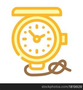 pocket clock color icon vector. pocket clock sign. isolated symbol illustration. pocket clock color icon vector illustration