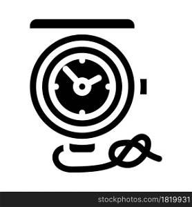 pocket clock glyph icon vector. pocket clock sign. isolated contour symbol black illustration. pocket clock glyph icon vector illustration