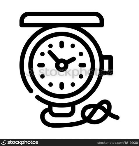pocket clock line icon vector. pocket clock sign. isolated contour symbol black illustration. pocket clock line icon vector illustration