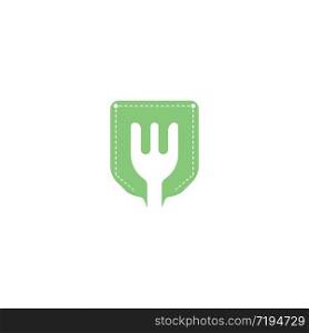 Pocket food vector logo design. Food app logo concept.
