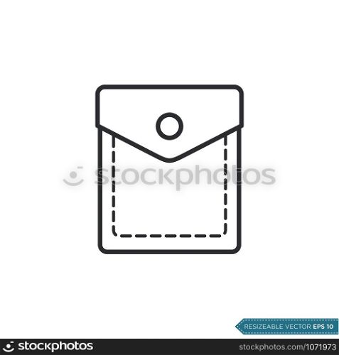 Pocket Icon Vector Template Flat Design Illustration Design