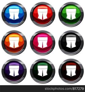 Pocket set icon isolated on white. 9 icon collection vector illustration. Pocket set 9 collection