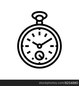 pocket watch hipster retro line icon vector. pocket watch hipster retro sign. isolated contour symbol black illustration. pocket watch hipster retro line icon vector illustration