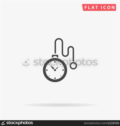 Pocket watches flat vector icon. Hand drawn style design illustrations.. Pocket watches flat vector icon