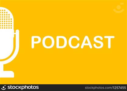 Podcast. Badge, icon stamp logo Vector stock illustration. Podcast. Badge, icon, stamp, logo. Vector stock illustration.