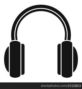 Podcast headset icon simple vector. Microphone headphone. Call support. Podcast headset icon simple vector. Microphone headphone