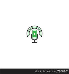 Podcast icon logo illustration design
