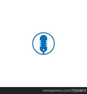 Podcast icon logo illustration design