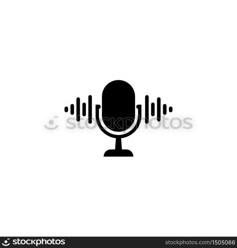 Podcast logo vector icon illustration design