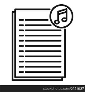 Podcast playlist icon outline vector. Music song. Mobile app. Podcast playlist icon outline vector. Music song