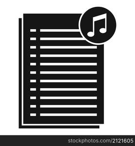 Podcast playlist icon simple vector. Music song. Mobile app. Podcast playlist icon simple vector. Music song