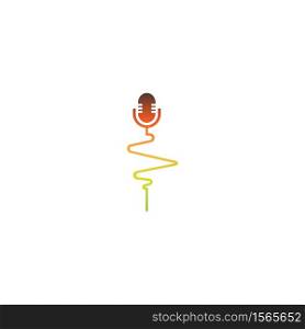 Podcast Wave icon design concept illustration