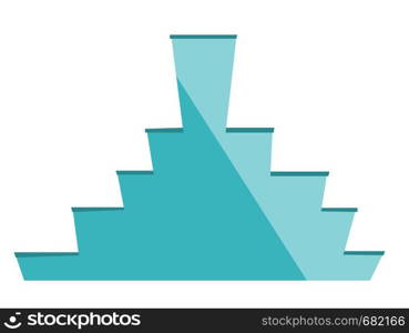 Podium floor with stairway vector cartoon illustration isolated on white background.. Podium with stairway vector cartoon illustration.