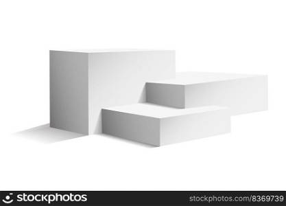 Podium, isolated on a transparent background. 3d pedestal. Vector illustration. eps 10. Podium, isolated on a transparent background. 3d pedestal. Vector illustration