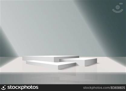 Podium, isolated on a transparent background. 3d pedestal. Vector illustration. eps 10. Podium, isolated on a transparent background. 3d pedestal. Vector illustration