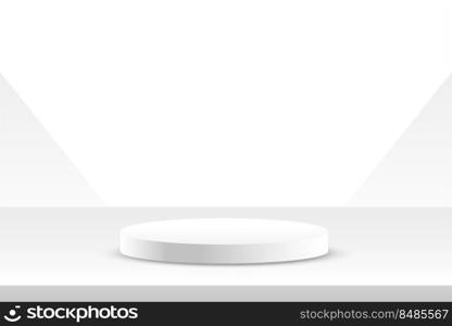 podium platform mockup white studio background