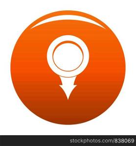 Point icon. Simple illustration of point vector icon for any design orange. Point icon vector orange