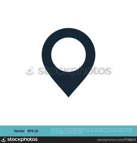 Point Map Location Icon Vector Logo Template Illustration Design. Vector EPS 10.
