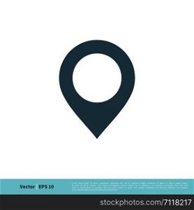 Point Map Location Icon Vector Logo Template Illustration Design. Vector EPS 10.