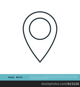 Point / Pin Map Icon Vector Logo Template Illustration Design. Vector EPS 10.