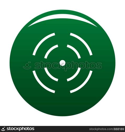 Point radar icon. Simple illustration of point radar vector icon for any design green. Point radar icon vector green