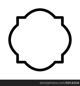 pointed circular shape frame, icon on isolated background