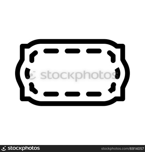 pointed edges frame, icon on isolated background