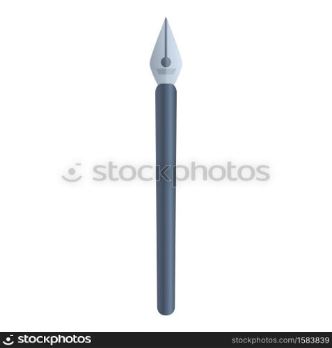 Pointed nib icon. Cartoon of pointed nib vector icon for web design isolated on white background. Pointed nib icon, cartoon style