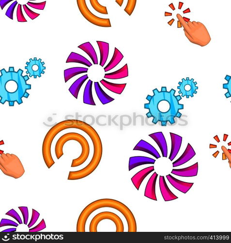 Pointer cursor pattern. Cartoon illustration of pointer cursor vector pattern for web design. Pointer cursor pattern, cartoon style