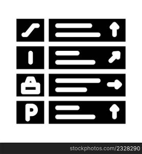 pointer direction glyph icon vector. pointer direction sign. isolated contour symbol black illustration. pointer direction glyph icon vector illustration