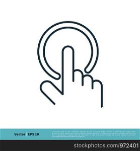 Pointer Finger Icon Vector Logo Template Illustration Design. Vector EPS 10.